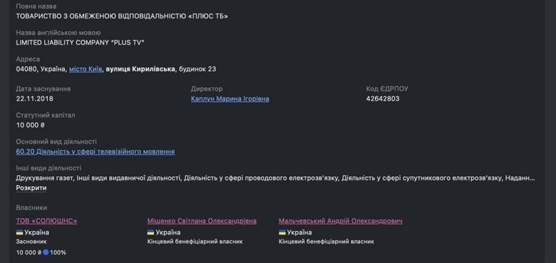 ТОВ Плюс ТБ, ТОВ Солюшнс