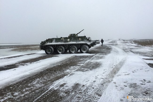 Селище Стрілкове на Арабатській стрілці шторм відрізав від материка 01