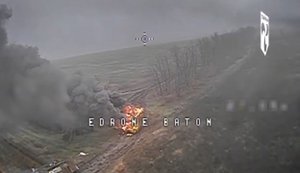 Typhoon strike drones of National Guard hit equipment and ruscists in fog. VIDEO