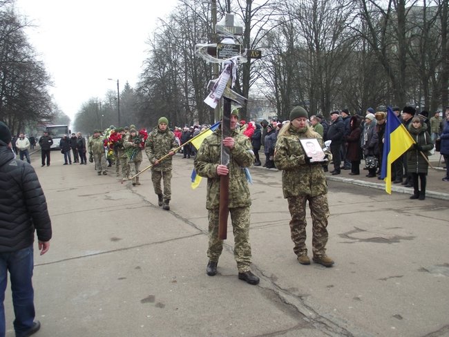 С воином 58-й ОМПБр Антоном Хобой, погибшим 26 января на Донбассе, простились в Шостке 07