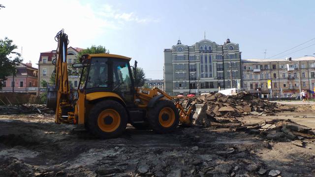 На Контрактовой площади в центре Киева началась масштабная реконструкция 07