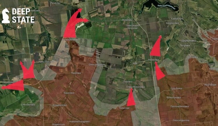 Продвижение у Малиновки открывает врагу другой фланг Мирнограда и Покровска. Неприятная ситуация в Александрополе, - DeepState.. КАРТА