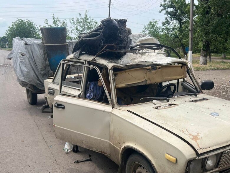 Обстріл дронами авто на Донеччині
