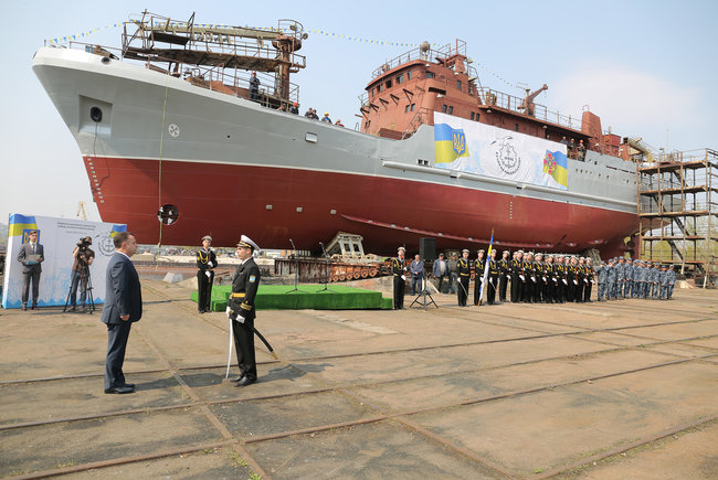 New middle-sized reconnaissance ship deployed by Ukraine’s Naval Forces in Kyiv 13