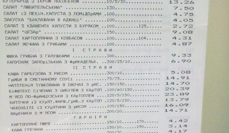 Для депутатов сделали льготные цены в столовой ВР. ФОТО