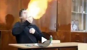 Харьковский школьник устроил на уроке "фаер-шоу", родителей вызвали в полицию. ВИДЕО