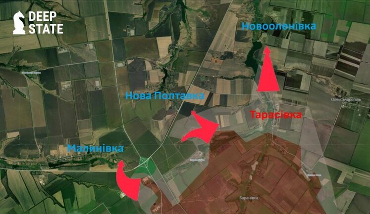 Враг оккупировал Тарасовку и активизировался в направлении Малиновка-Новая Полтавка-Новооленевка Донецкой области, - DeepState. КАРТА