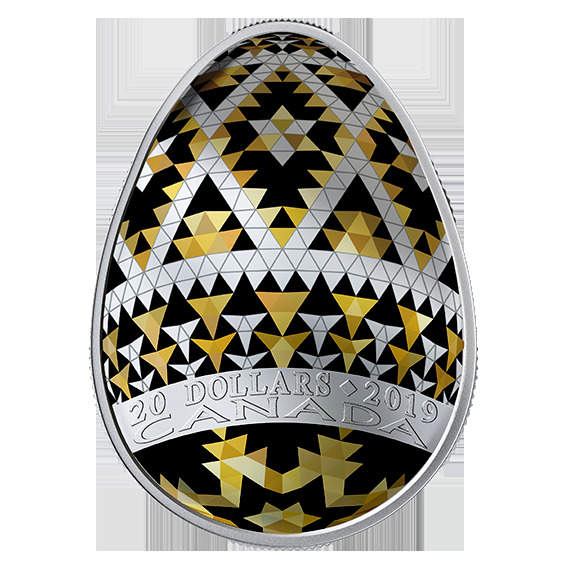 Канада выпустит цветную серебряную монету в форме украинской писанки 01 Канада выпустит цветную серебряную монету в форме украинской писанки 01