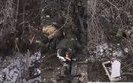 Russians lying in a cemetery