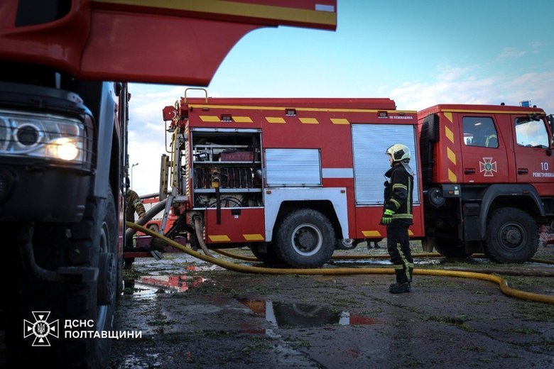 Горіло підприємство на Полтавщині через атаку РФ