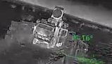 Drone attacks Russian armoured vehicle