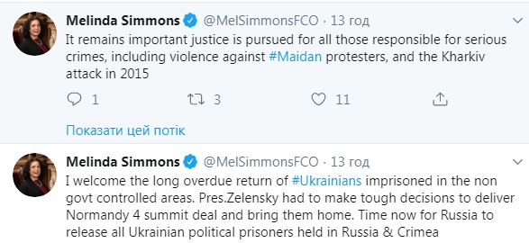 Настав час Росії звільнити всіх українських політвязнів, - посол Великої Британії Сіммонс 01
