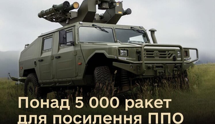 Умєров про пакет ППО від Великої Британії: Україна отримає 5 000 ракет-перехоплювачів LMM (Lightweight Multirole Missile) та пускові установки до них