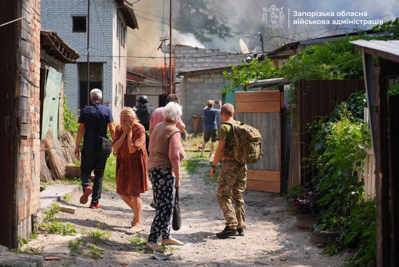Запоріжжя після обстрілу