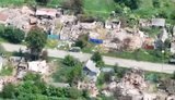 The destroyed village of Oleksiivka in the Sumy region