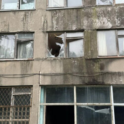 The Dovzhenko film studio suffered the most extensive damage.