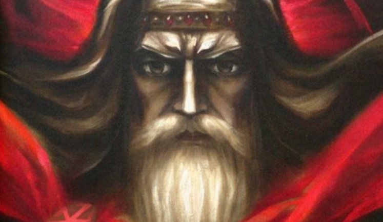 "И стоит Перун, ухмыляется, упивается жертвой лютою"