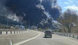 Удар ЗСУ по НПЗ в Туапсе - супутниковий знімок пожежі