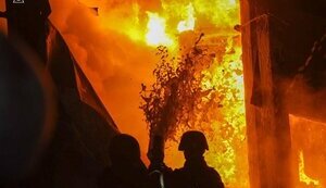 Rescuers extinguish fires caused by Russian attack on Odesa. VIDEO+PHOTOS