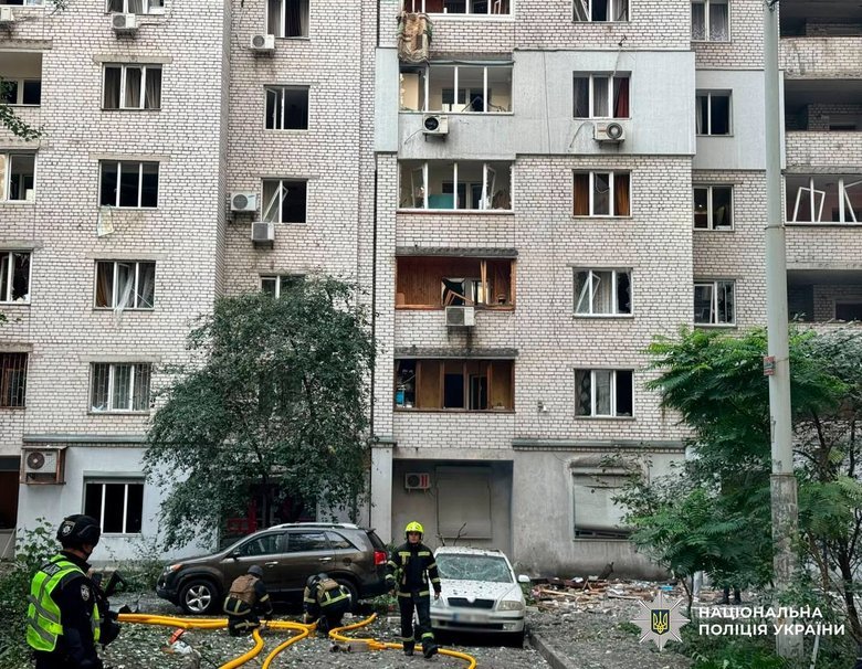 Наслідки атаки у Печерському районі 25 вересня