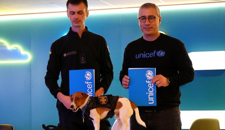 Bomb disposal dog Patron became UNICEF Ukraine’s first "Goodwill Dog"