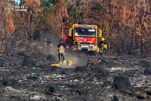 Ліквідація пожежі у Франції українськми ДСНС