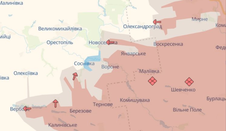 Враг оккупировал Малиевку на Днепропетровщине, - DeepState. КАРТА