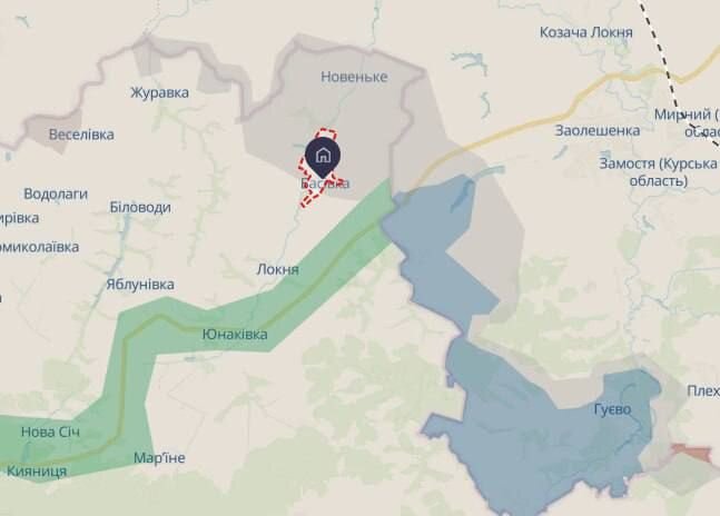 прикордоння Сумщини, карта