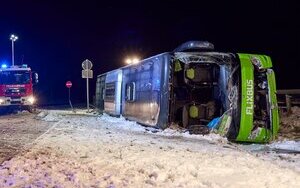 У Німеччині перекинувся автобус, де була українка