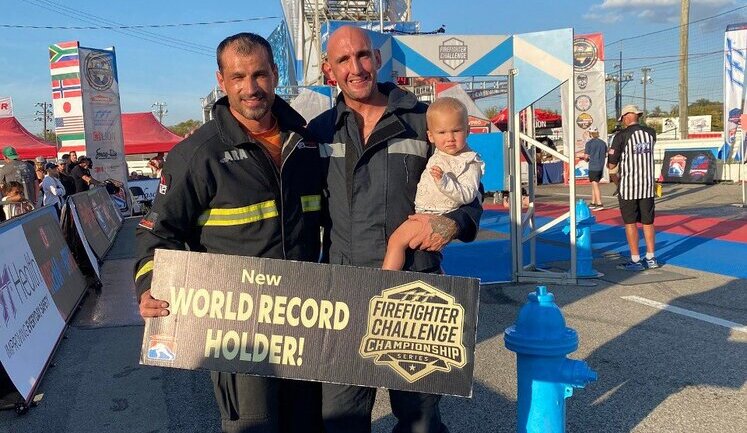 Ukrainian firefighter Baran set world record at World Rescue Championship in USA. PHOTOS