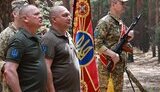 Прощання з прапором при зміні командира 92 бригади ЗСУ