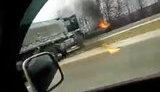 Розбита колона армії РФ на Чернігівщині: "Он, глянь: танк розбитий, башня валяється". ВIДЕО