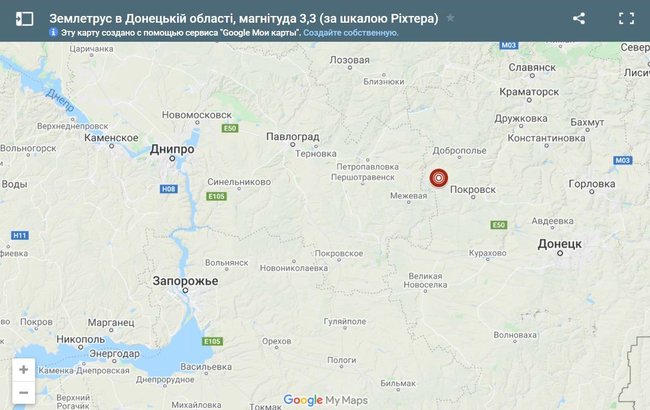 Землетрясение магнитудой 3,3 балла зафиксировано на Донетчине 01