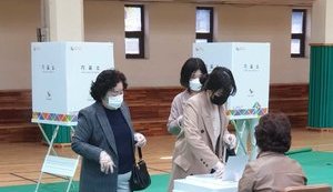 Перчатки, маски и кабинки для людей с температурой: как проходят парламентские выборы в Южной Корее. ФОТОрепортаж