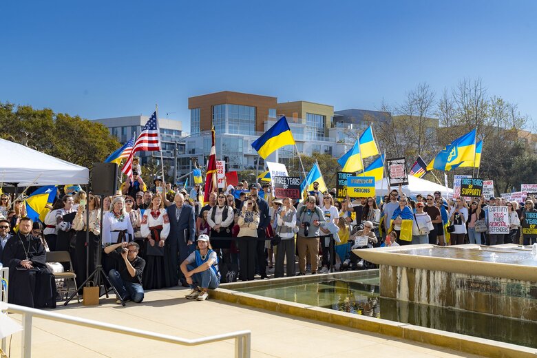 Акції на підтримку України з нагоди третьої річниці повномасштабного вторгнення РФ
