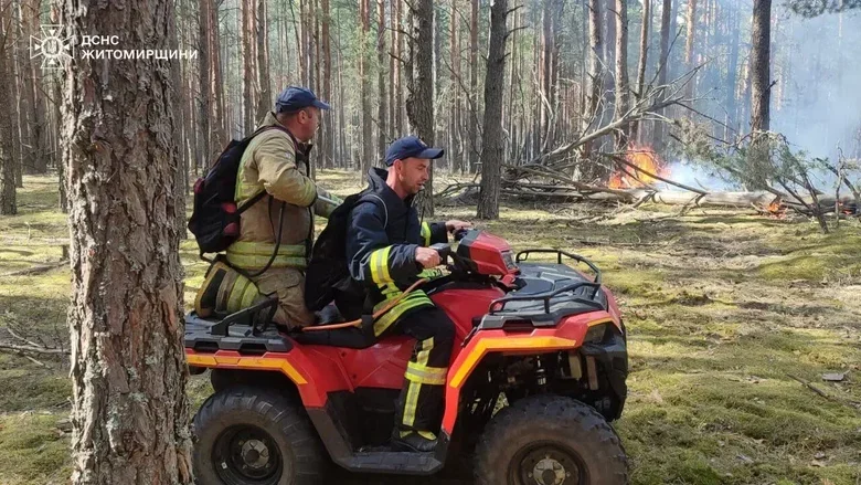 На Житомирщині загасили пожежу у Поліському заповіднику