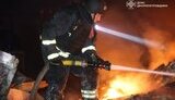 пожар после удара по Днепру
