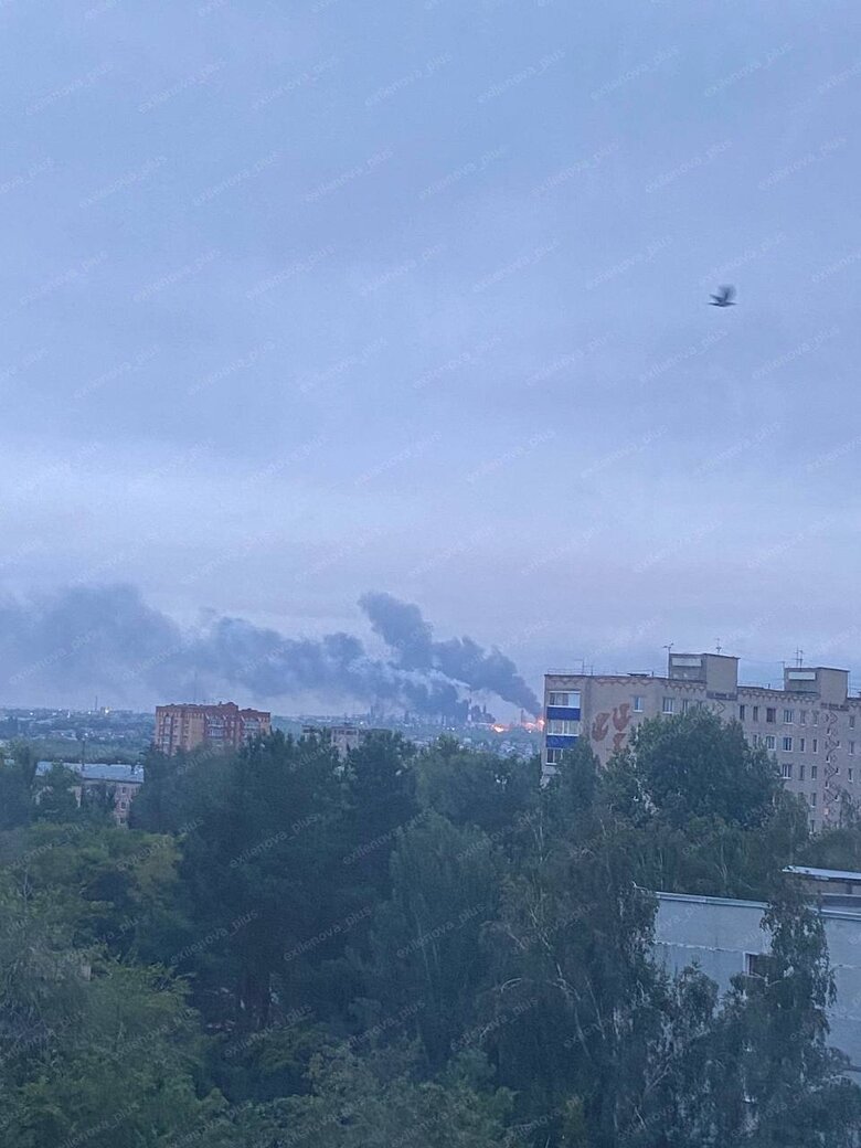 Strike on an oil refinery in Syzran