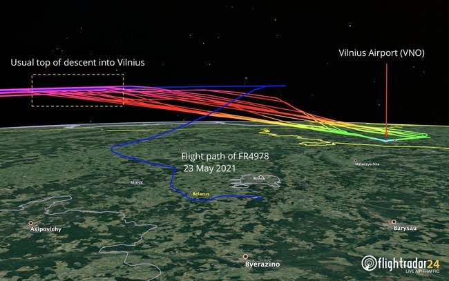 Самолет Ryanair принудили сесть в Минске под угрозой белорусского истребителя, - авиаэксперт Лукашевич 01