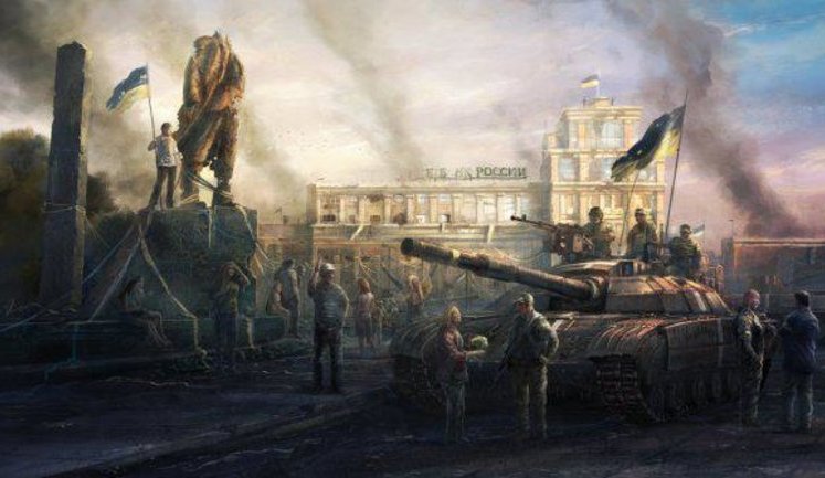 European artist painted Donetsk freed from the terrorists: "I hope that Lenin and his sick follower Putin will go down for good". PHOTOS