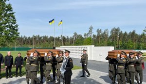 OUN leader Melnyk and his wife reburied at military cemetery. VIDEO&PHOTOS