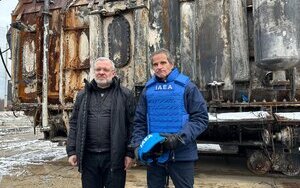 Директор МАГАТЕ Рафаель Гроссі відвідав електричну підстанцію Київська 4 лютого 2025 року