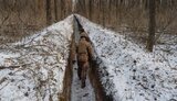 зима,окоп