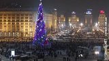 В Украину прилетел настоящий Санта Клаус и вместе с Черновецким зажег главную елку. ФОТОрепортаж.