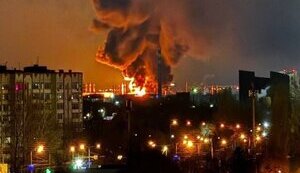 Another tank catches fire at an oil depot in Engels