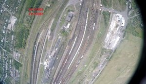 Aerial images of railway junction in terrorist-occupied Debaltseve show it has been restored. PHOTOS