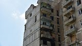 обстрел донбасс разруха разрушения красногоровка многоэтажка