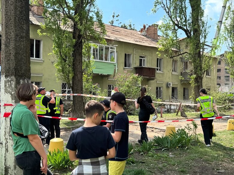 Rocket attack on Svyatoshyn in Kyiv