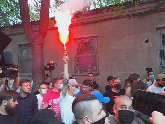 На акції на підтримку Стерненка сталися бійки між мітингувальниками і правоохоронцями: є затримані 15