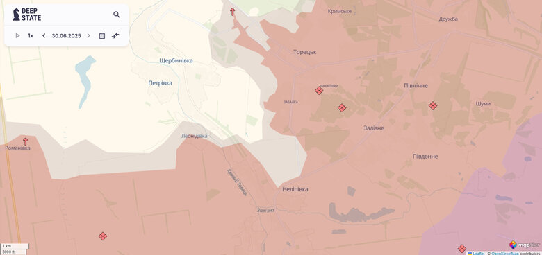Торецьк карта